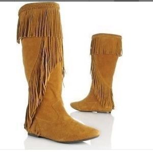 Sam Edelman yellow Utah fringe boots